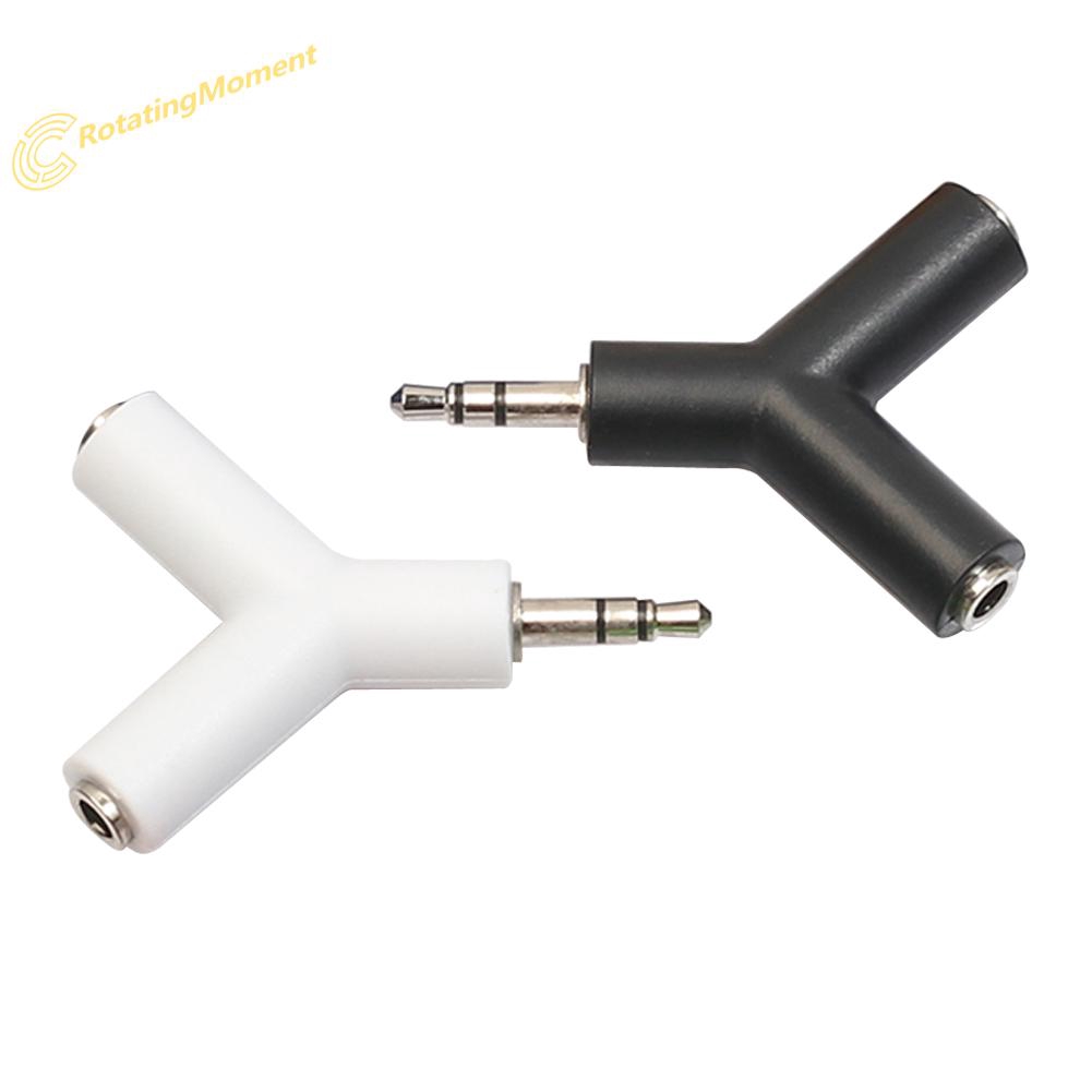 Set 2 đầu cắm bộ chuyển đổi tai nghe 3.5mm đầu đực ra đầu đôi cái chuyên dụng | BigBuy360 - bigbuy360.vn