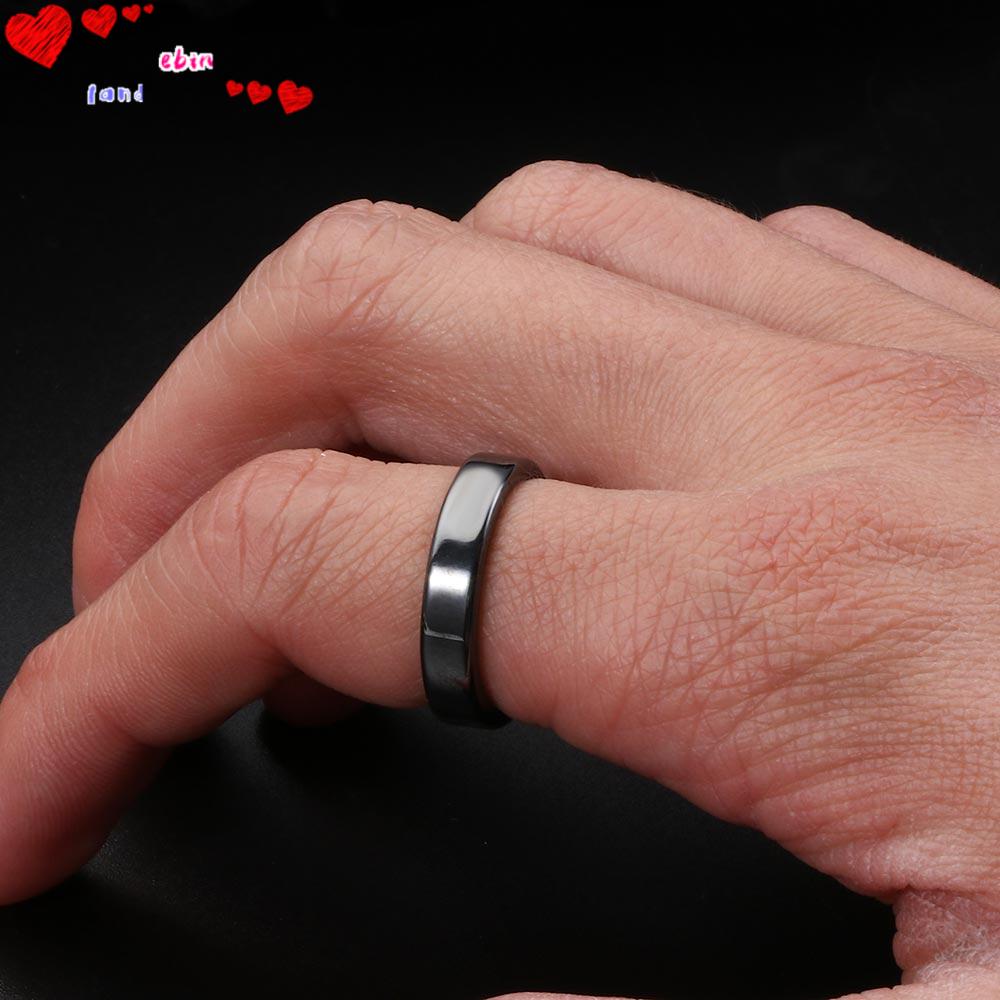 Ebinlands nhẫn từ tính trang sức trị liệu từ tính nhẫn hematite phụ nữ phụ kiện mới thời trang nam