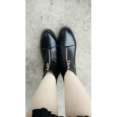 D270- bốt nữ cao cổ, boot nữ đẹp đế thấp cổ ngắn kéo khoá kèm ảnh thật | BigBuy360 - bigbuy360.vn