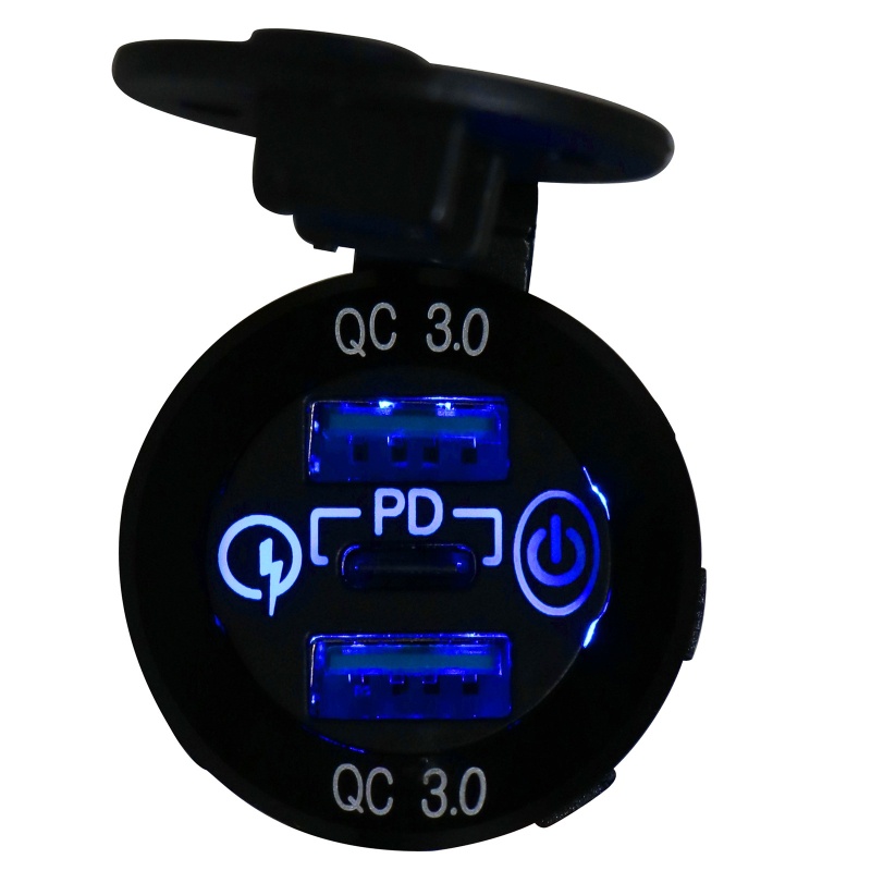 Ổ Cắm Sạc USB 3.0 Type-c 12V / 24V Chống Nước