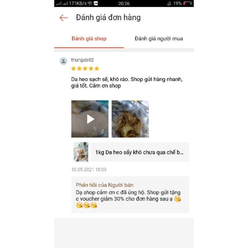 1KG Da heo sấy khô phơi nắng tự nhiên tại Hà Nội