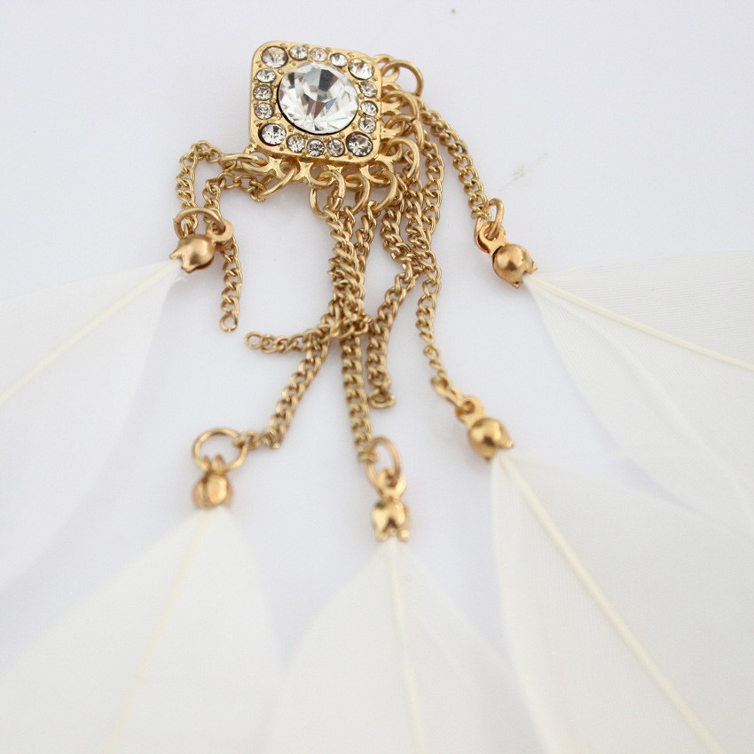 [ Freeship 50k ] ⚡Bông Tai Vintage lông Vũ Tua Rua⚡