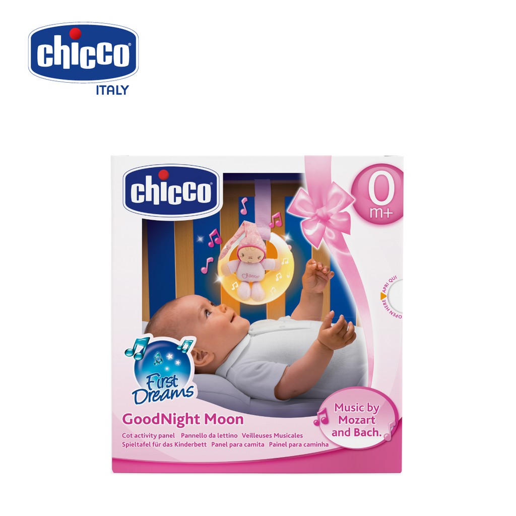 Đèn phát nhạc mặt trăng Chicco hồng / xanh