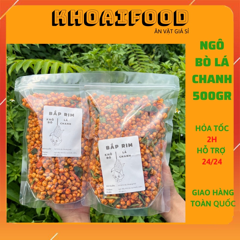 Bắp sấy khô bò lá chanh - ngô cay giòn rum hương vị đặc biệt ăn là cuốn