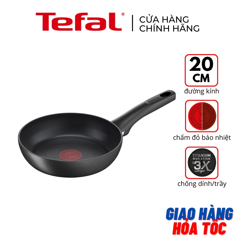 Chảo chiên nhôm 20cm chống dính đáy từ Tefal Ultimate G2680272 - Hàng chính hãng