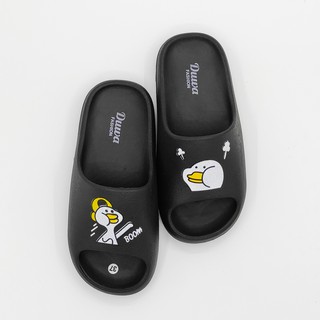 Dép nữ bánh mì bevis - quai ngang họa tiết hoạt hình dễ thương - đế chất liệu EVA đúc liền thời trang BE161-1 (Đen)