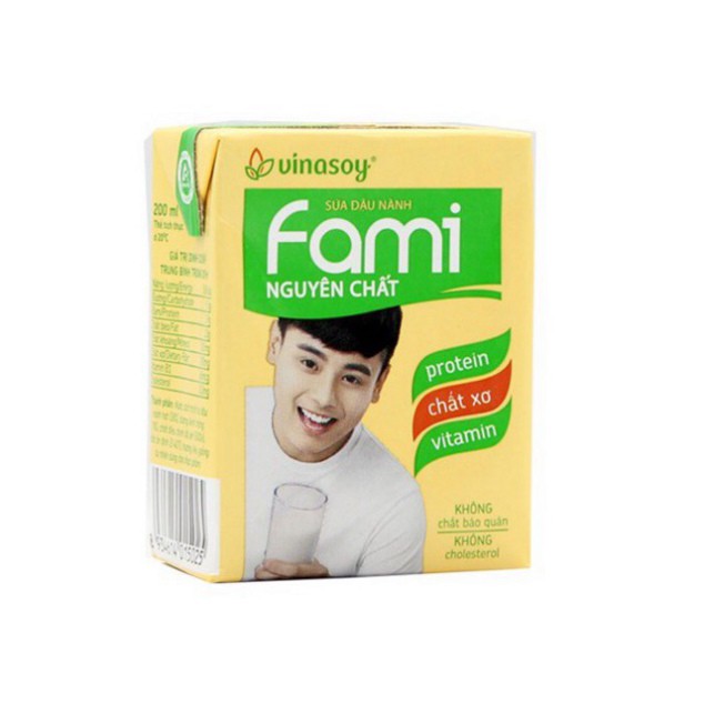 Hàng có sẵn Sữa đậu nành Fami canxi Vinasoy lốc 6 hộp x 200ml