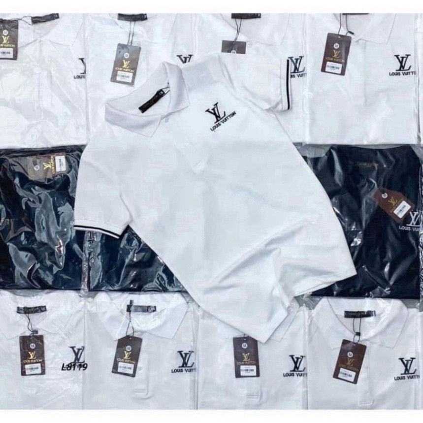 [ẢNH THẬT] Áo Thun Nam Cổ Bẻ, Áo Polo Nam Thêu Logo LV Cao Cấp BB13 | BigBuy360 - bigbuy360.vn