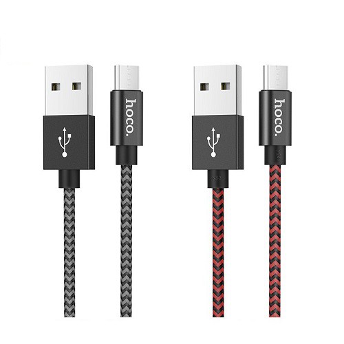 Cáp Sạc Nhanh Hoco X14 Chân Micro Dây Dù Chống Gãy Điện Áp DC 5V – 2.0A Dài 1M