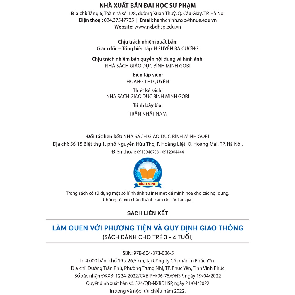 Sách Làm quen với phương tiện và quy định giao thông - Sách mầm non cho trẻ 3 - 4 tuổi