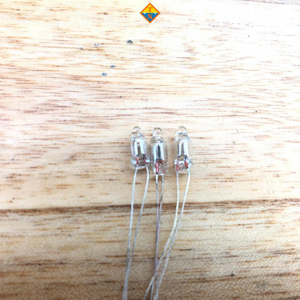 Combo 5 bóng đèn neon đèn báo 4*10MM- 220V ánh sáng đỏ, đèn cảnh báo
