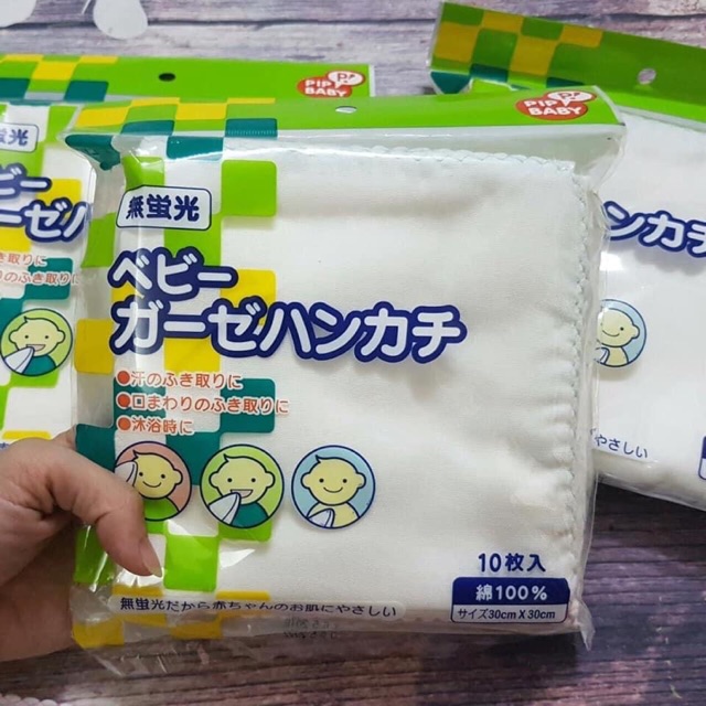 Khăn xô sữa ChuChu Xuất Nhật cho bé - gói 10 chiếc
