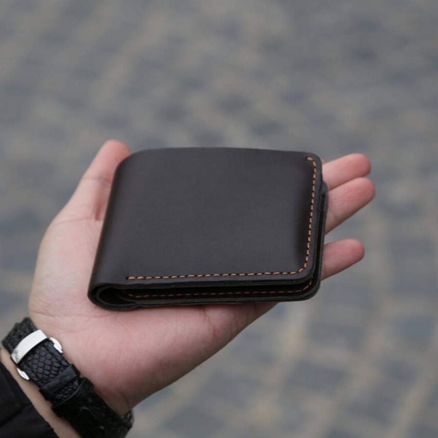 Ví nam mini AD08, bóp nam da bò nguyên tấm may thủ công thiết kế nhỏ gọn đơn giản, bảo hành da 06 tháng - Adonis