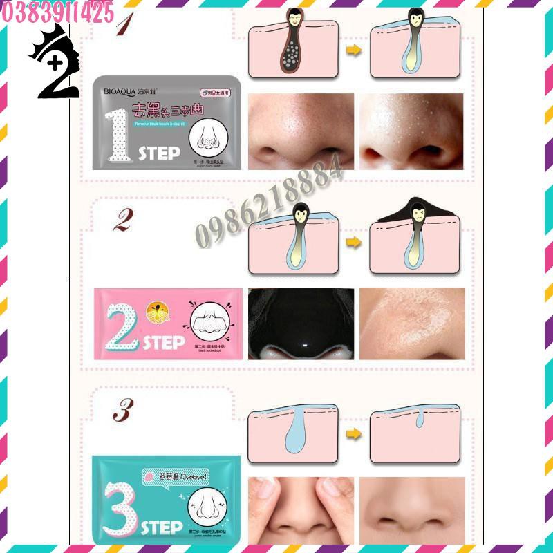 Miếng lột mụn mũi 3 bước Bioaqua TPP | BigBuy360 - bigbuy360.vn