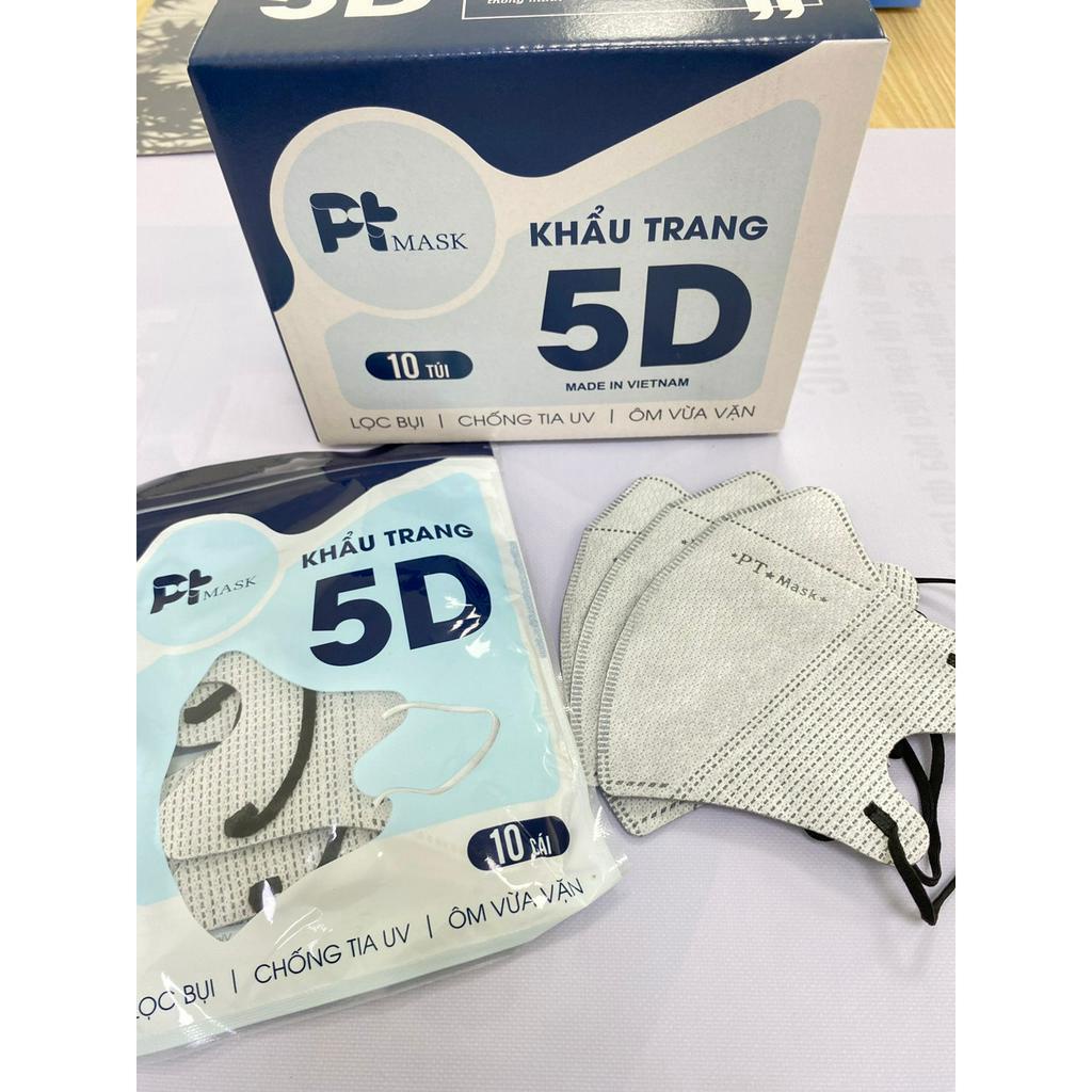 Khẩu trang 5D Mask PT 3 lớp kháng khuẩn hàng chính hãg công ty