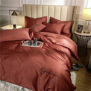Bộ Chăn Ga Gối 4  món Lụa Telcel 60s Cao Cấp Sheen bedding lụa Sumoi nhập khẩu