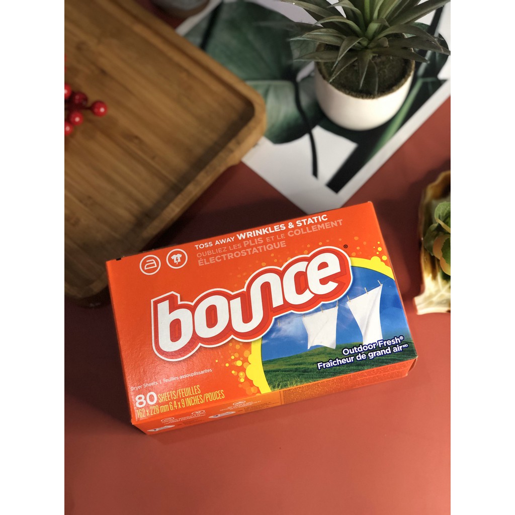 Giấy thơm quần áo Bounce ( Dùng cho máy sấy) 80 tờ-Nhập khẩu chính hãng P&G Mỹ-Giá tốt