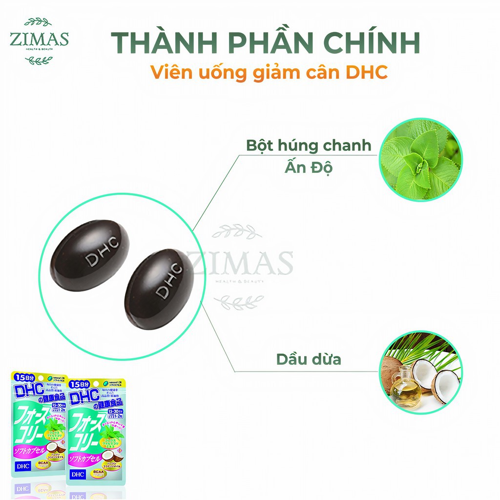 Viên uống giảm cân DHC Nhật Bản giảm mỡ bụng giảm béo toàn thân dầu dừa SIMI