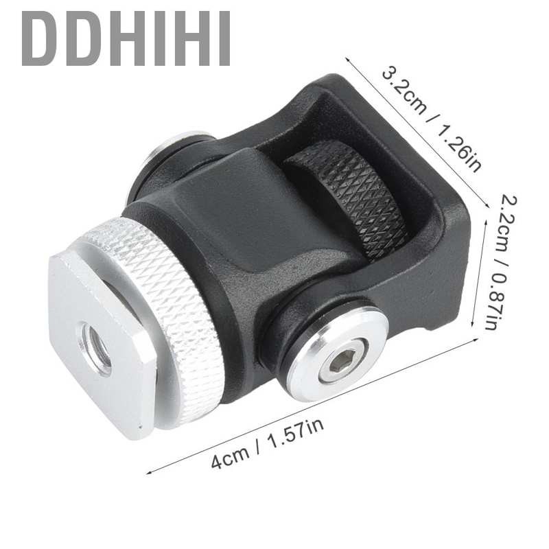 Ddhihi New Mini Hot Shoe Mount Monitor Microphone Flash Holder 1/4"Screw Camera Bracket