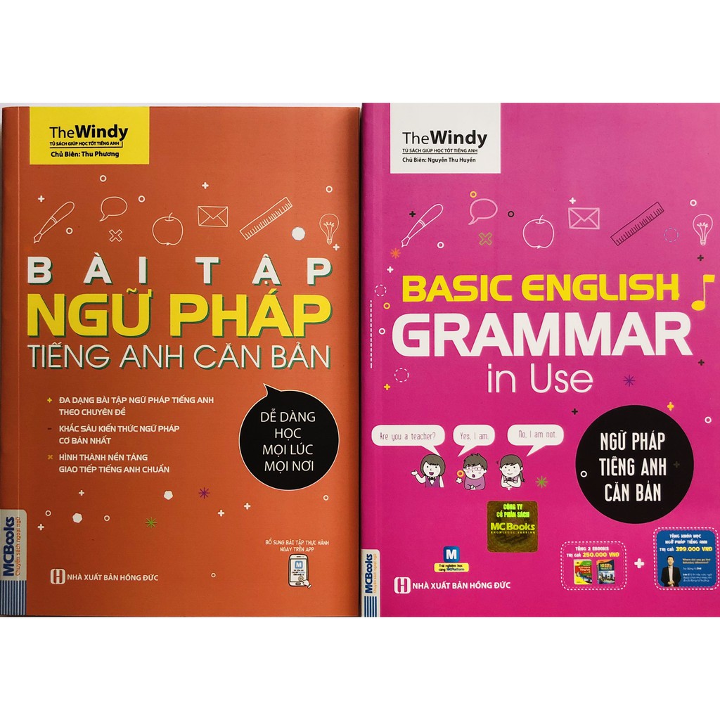 Sách - Combo Bài Tập Ngữ Pháp Tiếng Anh Căn Bản+ Basic English Gramma In Use: Ngữ Pháp Tiếng Anh Căn Bản