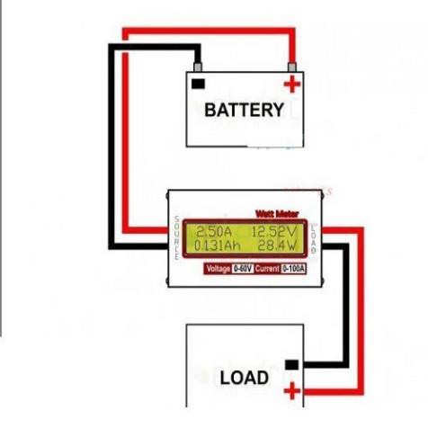 Đồng Hồ LCD Đo Dòng Volt Ampe Dc 0-100A 0-60V