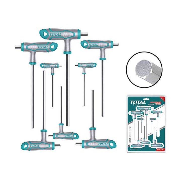 Bộ 8 chìa lục giác tay cầm chữ T Total THHW8081