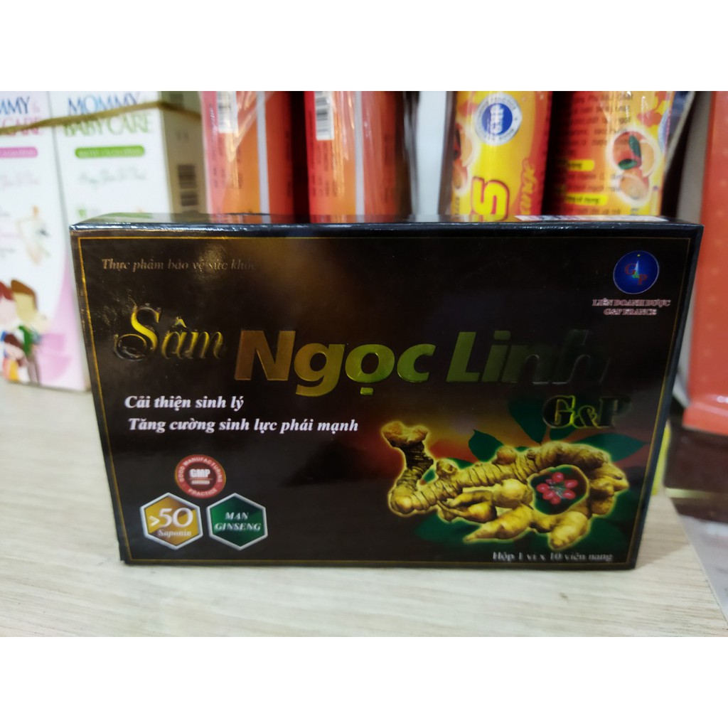 Viên uống Sâm Ngọc Linh G&P - Cải thiện sinh lý , Tăng cường sinh lực phái mạnh -Hộp 10 viên.