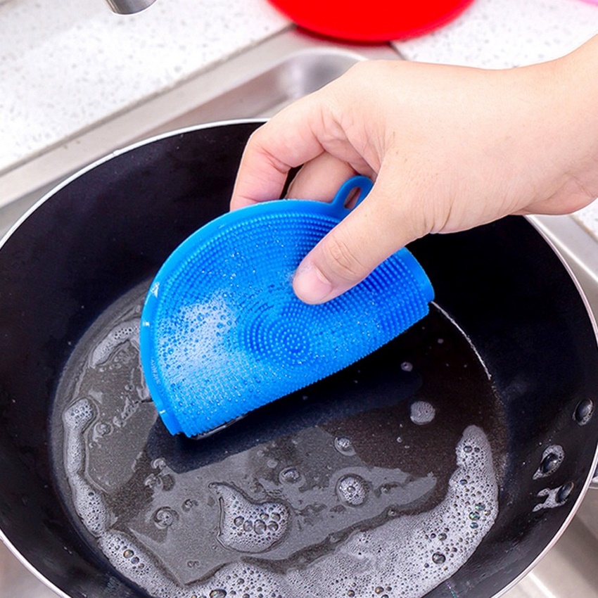 Miếng silicon mềm mại chà nồi chảo tiện lợi cho nhà bếp miếng rửa chén bát silicon siêu sạch DANA
