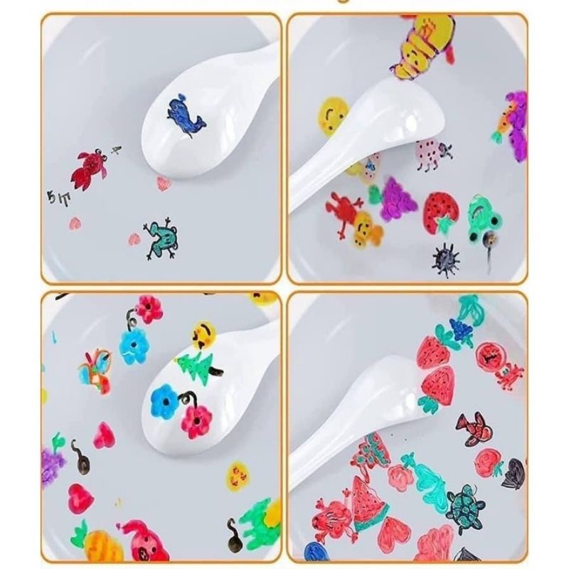 Set 12 bút vẽ nước ma thuật hình nổi trên mặt nước dùng được trên bảng trắng XIAOMIMI D4.047