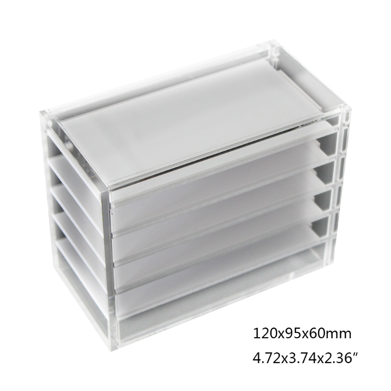 Hộp Đựng Lông Mi Giả 5 Tầng Siêu Trong Suốt Giá Đỡ