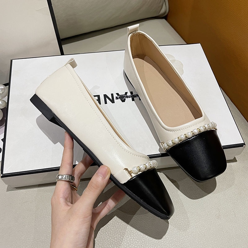 Giày Lười Đính Nơ Phong Cách Retro Hàn Quốc Cho Nữ