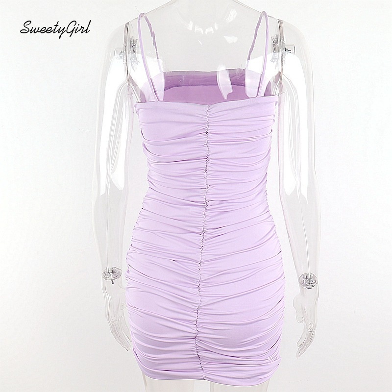 Đầm Mini Không Tay Hở Vai Màu Trơn Thời Trang Quyến Rũ Cho Nữ 2022