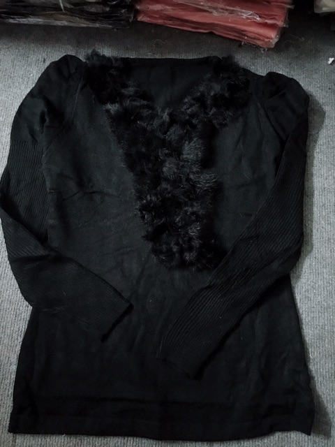 Áo len cổ bông (len QC đẹp)