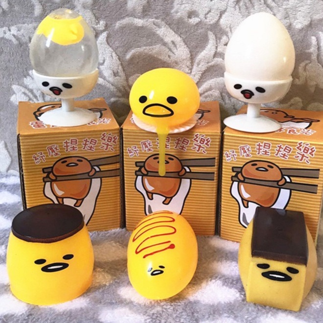 Trứng Biến Thái Hút Nhả Slime Anh nôn ọe đồ chơi Gudetama cực thú vị