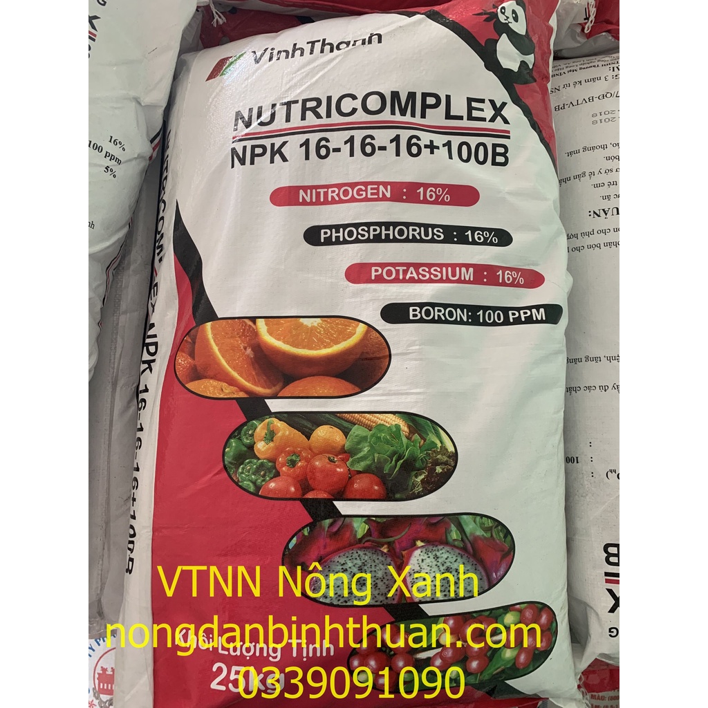 NPK 16-16-16 + TE  NHẬP KHẨU NGA