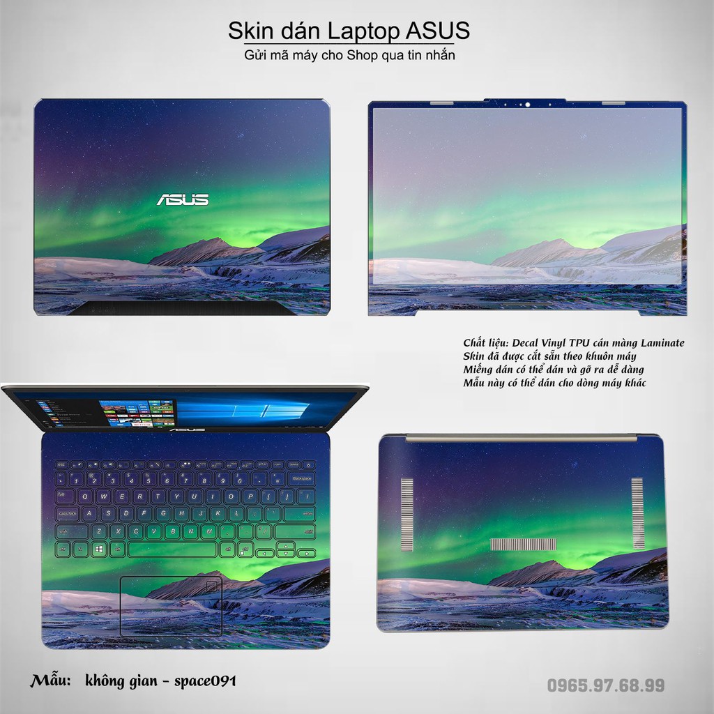 Skin dán Laptop Asus in hình không gian _nhiều mẫu 16 (inbox mã máy cho Shop)