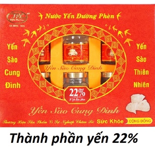 Nước yến Đường phèn 22% tổ yến cao cấp siêu ngon - YẾN SÀO CUNG ĐÌNH (6 lọ x 70ml)