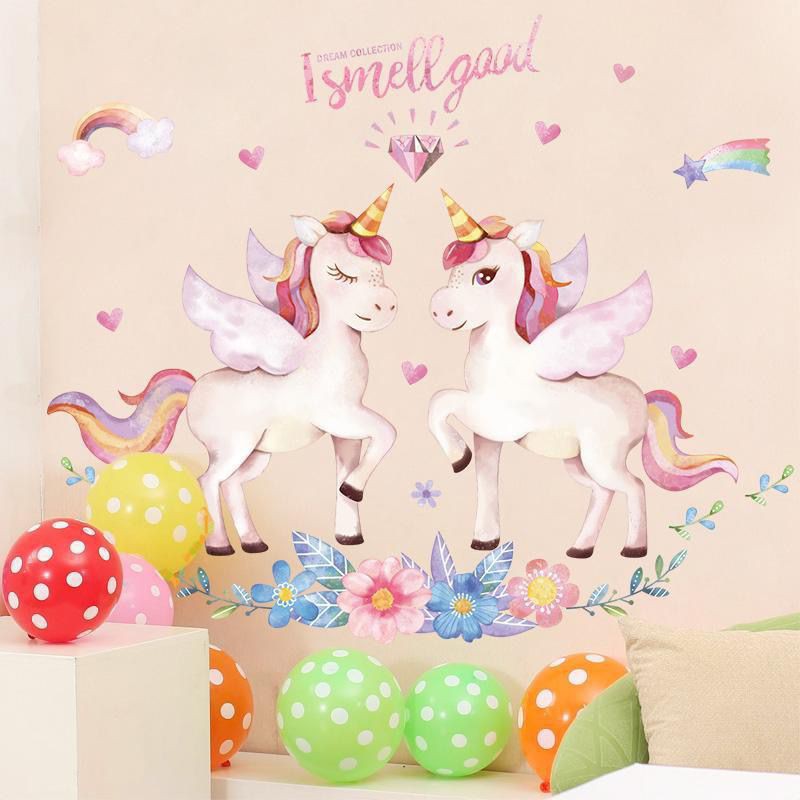 Decal dán tường ngựa Pony mẫu hàn QR9091