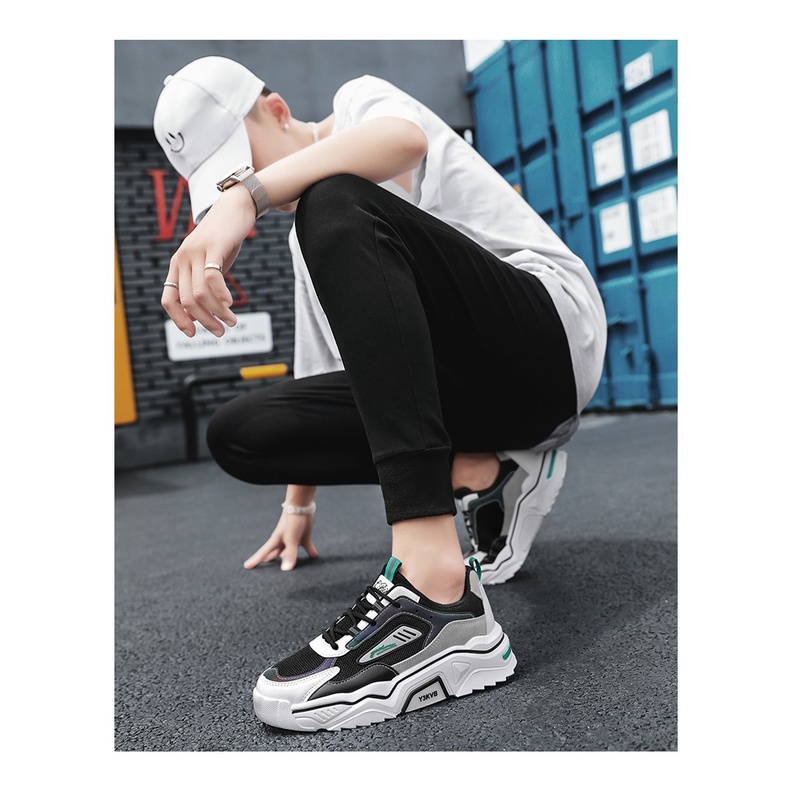 Giày sneaker nam thể thao Y3 đế độn tăng chiều cao phong cách ulzzang Hàn Quốc cực Hot TH-96