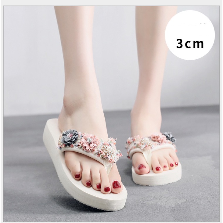 Dép tông nữ xỏ ngón đế cao/Dép kẹp đế xuồng