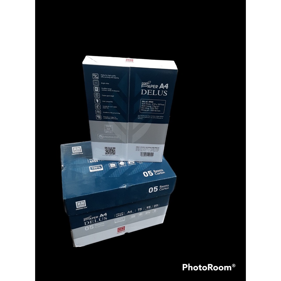Giấy in A4 Hồng Hà Delus 75gms