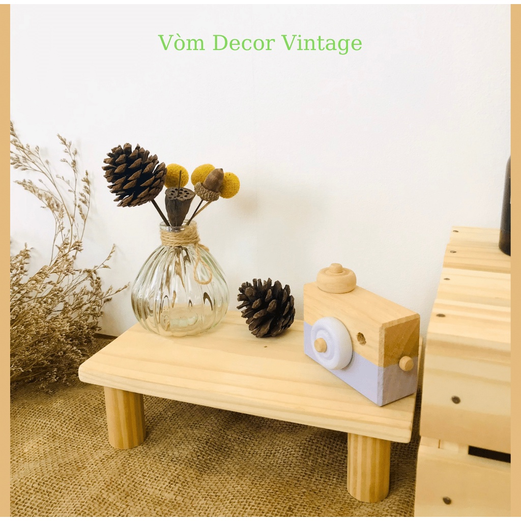 Kệ Để Bàn Mini Từ Gỗ Thông THƠM CAO CẤP CHỐNG MỌT - Để Bàn Văn Phòng Để Đồ Văn Phòng, Bàn Máy Tính, Bàn Làm Việc - VÒM