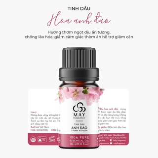 Tinh dầu Hoa anh đào thiên nhiên thơm phòng May Fragrance | Có kiểm nghiệm GC - MS