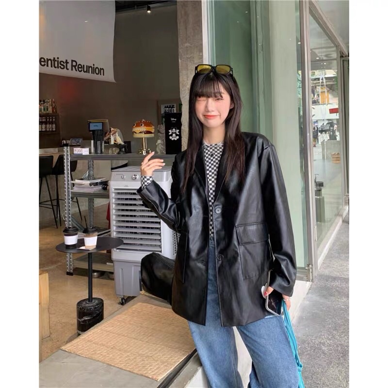 TKLIHN Áo Vest DA ulzzang OVERSIZE phong cách cá tính FASHIONITA 2021 | BigBuy360 - bigbuy360.vn