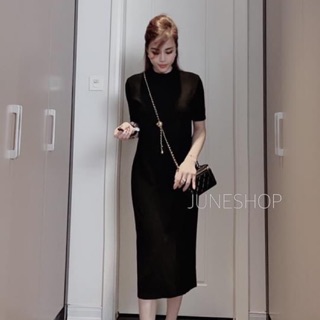 ⚡️bán sỉ⚡️ váy len 2 màu đen nâu cộc tay