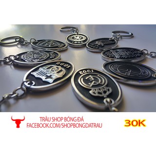 Móc khóa tròn lưu niệm  - các câu lạc bộ bóng đá Manchester, Arsenal, Chelsea, Barca, Real, Liverpool - Trâu shop