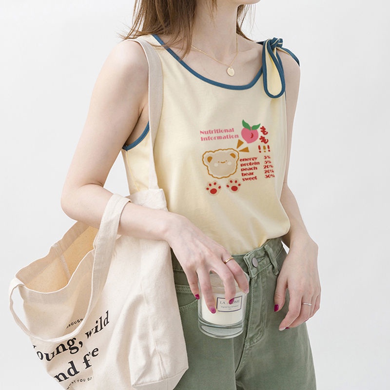 Áo Hai Dây Dáng Ngắn In Họa Tiết Thời Trang Mùa Hè Cho Nữ