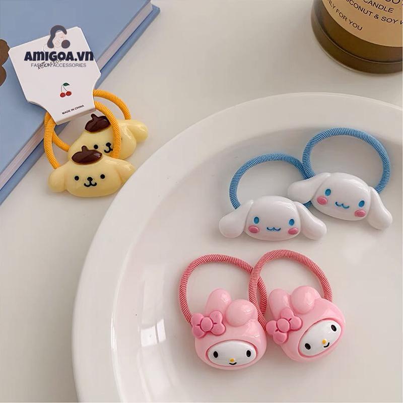 Dây Buộc Tóc Cao Su Co Giãn Kiểu Lolita Đáng Yêu Cho Bạn Gái