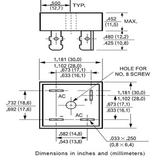 Diode cầu 50A KBPC5010 - Diode chỉnh lưu 50A