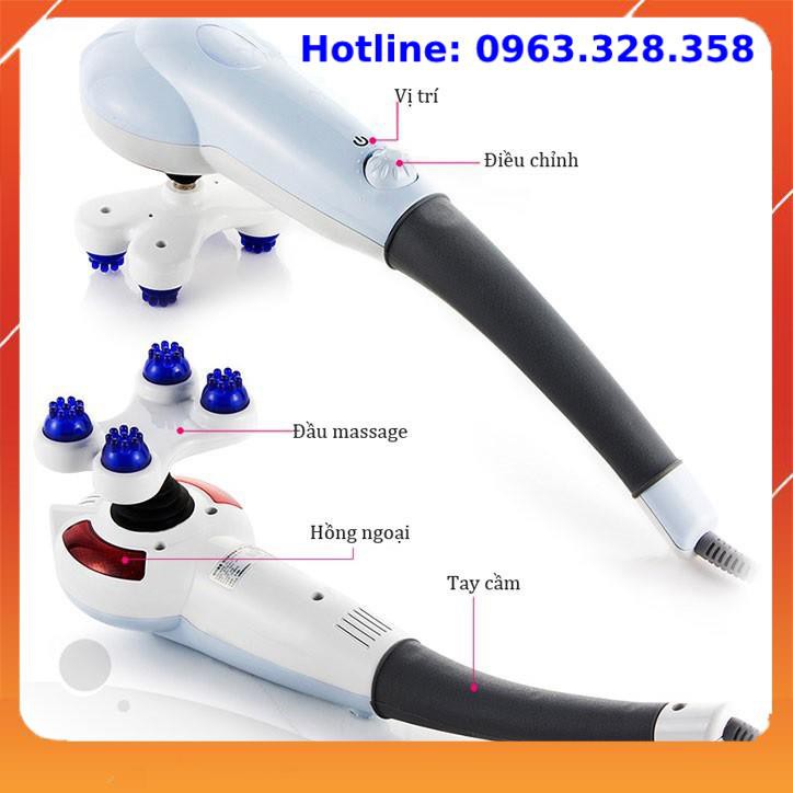 Máy massage cầm tay, máy massage toàn thân 7 đầu magic king massager